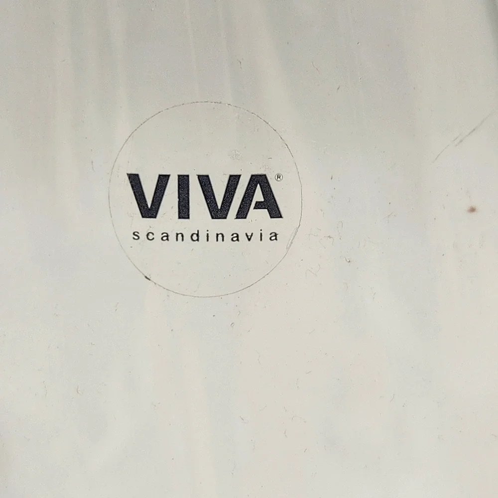 Viva Scandinavia Clear Glass Vase With Purple Weighted Base Handblown Minimalist